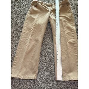 Levi's 501 Original Fit Jeans Mens 36x32 Tan Khaki Straight Leg Button Fly Denim